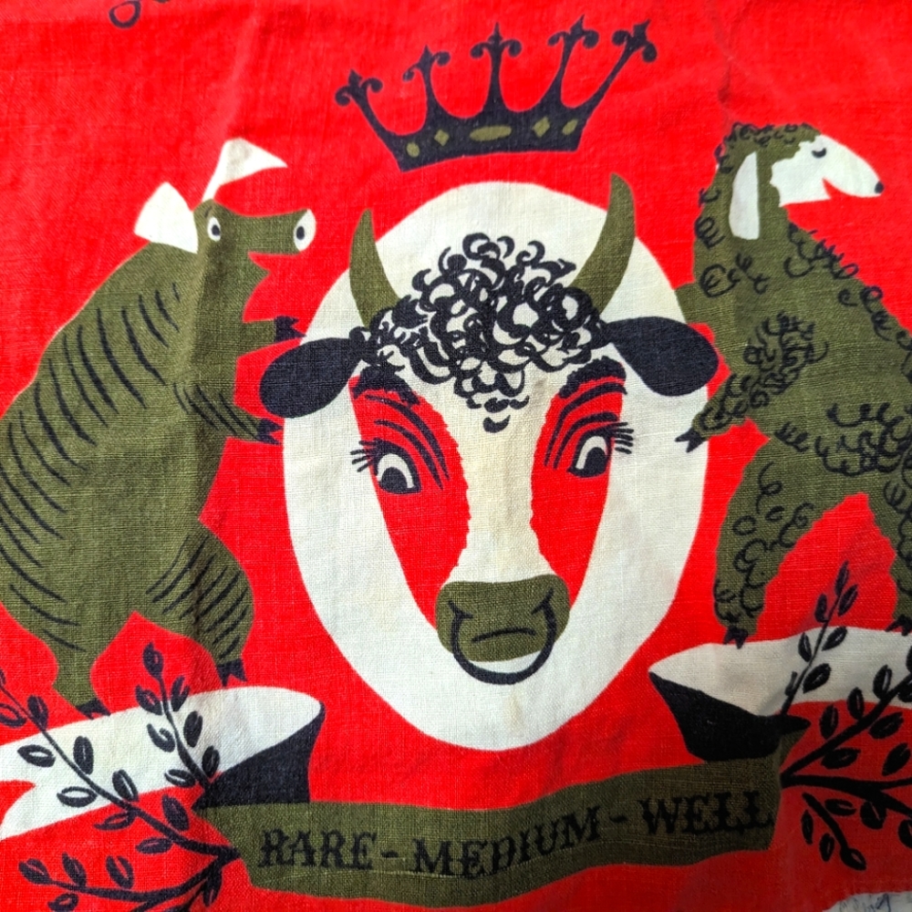 Tammis Keefe signed vintage tea towel